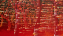 BURRET Hervé, Neige rouge 2, huile/toile, 130x162cm, 2012