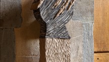 ESTURILLO Cédric, Touchstone, 107x35cm, socle MDF, sculpture Terre cuite oxydé 2017