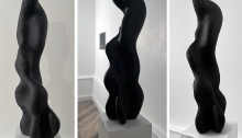 SABKO Olga, Shapes of incertitude, céramique noire, 80x25x25cm. 2020