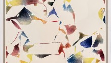 KARAGUEUZIAN Laurent, PE 415 78x60cm Peinture sur papier Wenzou marouflé sur Dibond monté en caisse américaine blanche avec verre