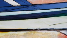 JOYE Nicole, Variations chromatiques, Sur le fil, Overpainted photo, 30x40cm, avec le passe partout 40x50cm, 2021